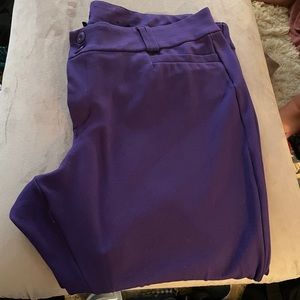 Torrid purple size 24 cropped work pants
